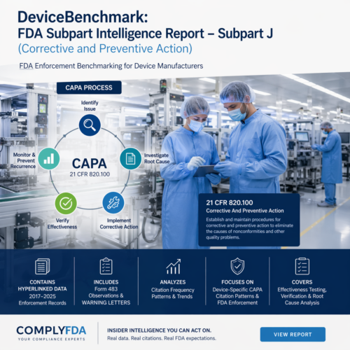 DeviceBenchmark: FDA Subpart Intelligence Report – Subpart J