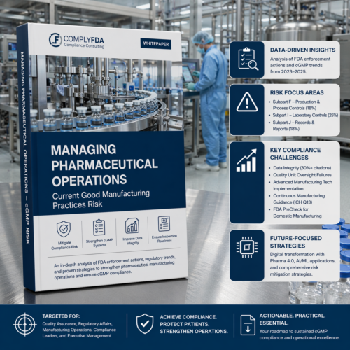 Managing Pharmaceutical Operations - Current Good Manufacturing Practices Risk
